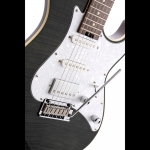 Cort elektromos gitár, éger test, áttetsző fekete