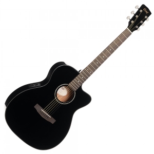 Cort akusztikus gitár elektronikával, cutaway, fekete