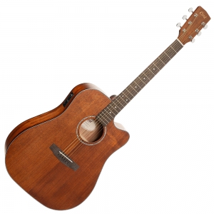 Cort akusztikus gitár elektronikával, mahagóni, cutaway, open pore